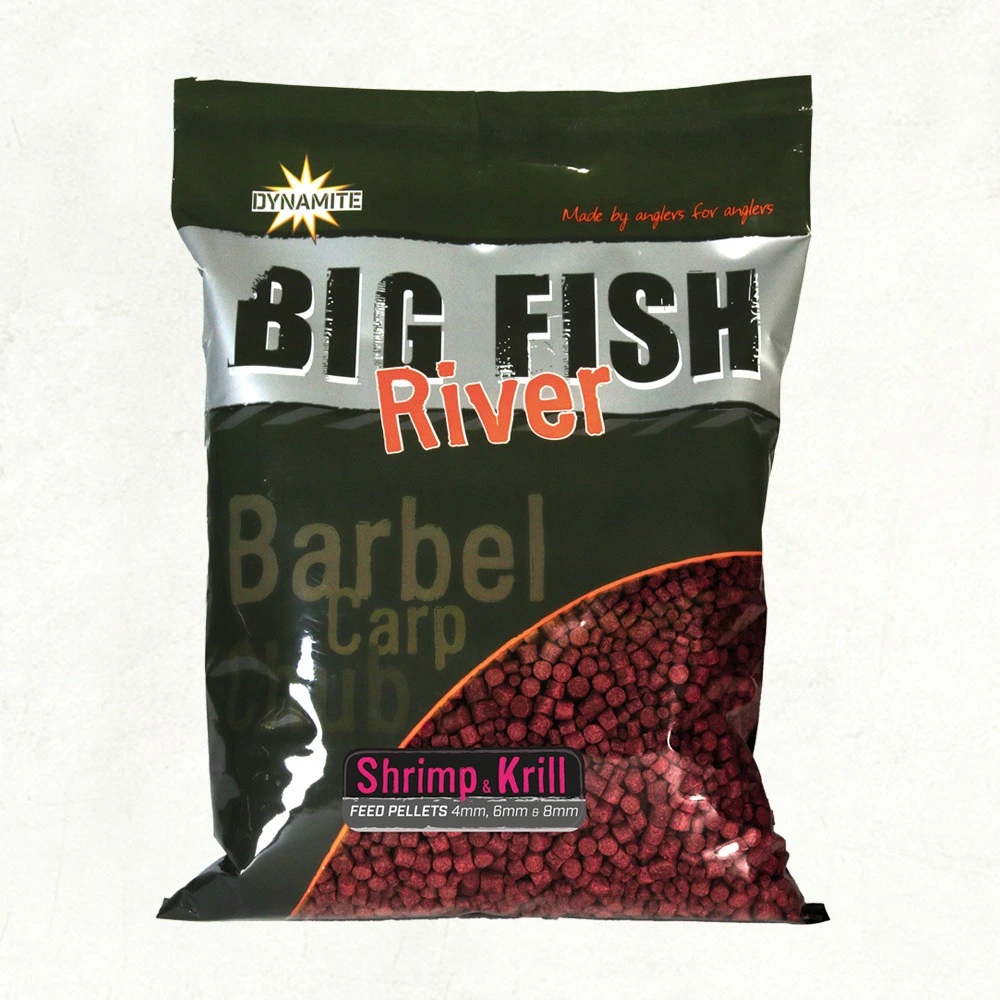 Big Fish River Barbel Carp Shrimp & Krill Feed Pellets 3 Big Fish River Barbel Carp Shrimp & Krill Feed Pellets